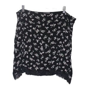 New BP. Black & White Floral Straight Mini Skirt Women's Size 1X
